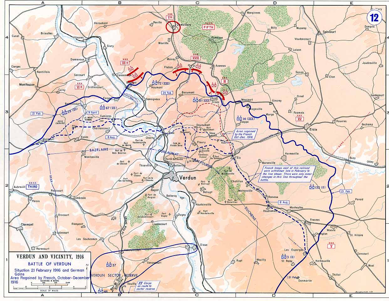 Map of Battle of Verdun: Why Was It the Deadliest Battle of World War I?