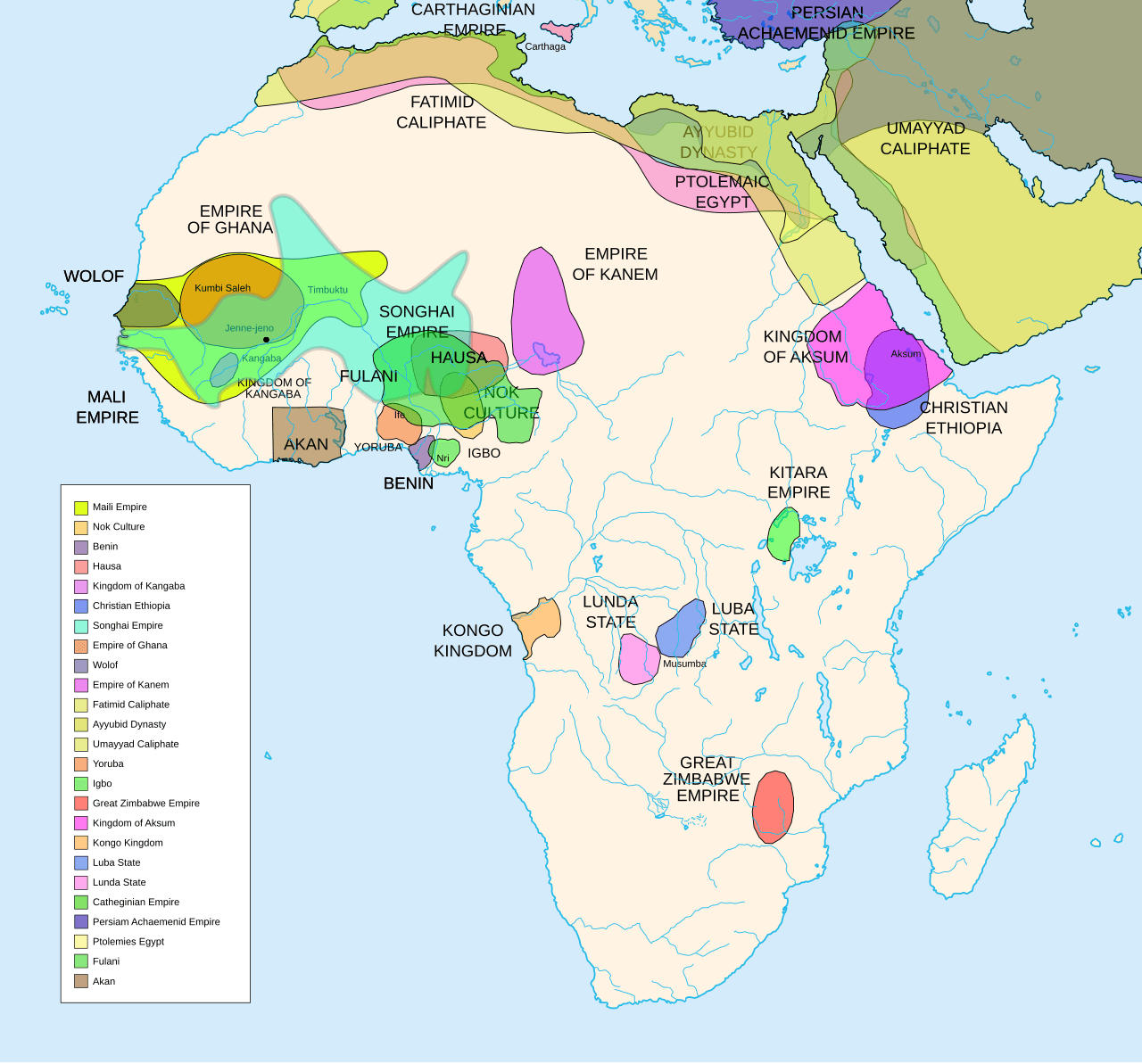 Map of Kingdom of Kush: The Ancient African Empire That Rivalled Egypt
