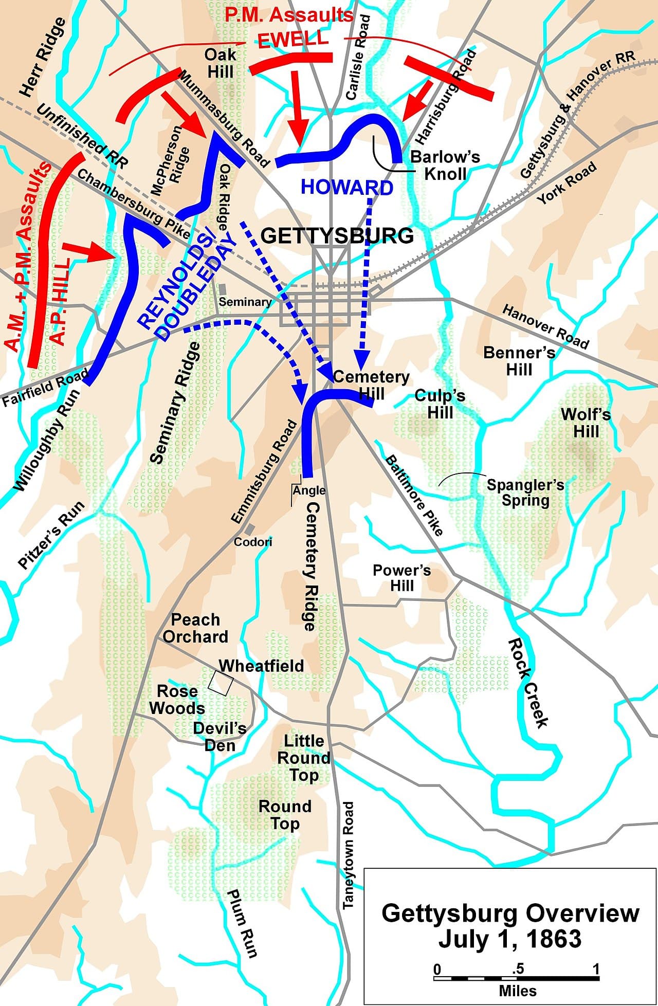 Map of Battle of Gettysburg: What Happened, Why It Mattered, and How the Union Won